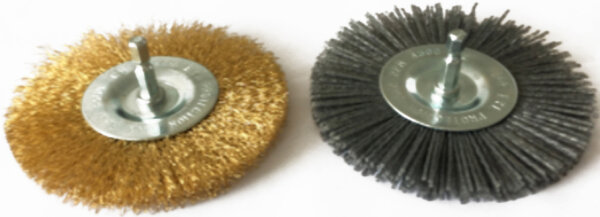 GÜDE 2er-Set Ersatzbürsten für Fugenreiniger GFR 401 Nylon- Metallbürste 110 mm