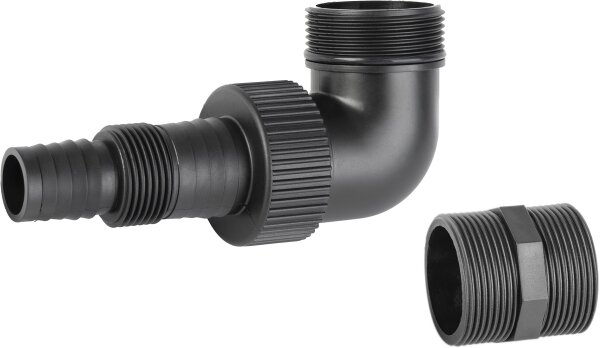 GÜDE Pumpenanschlussstutzen 1 1/4 AG 25/32 mm Schlauch mit Winkelstück