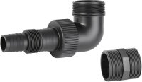 GÜDE Pumpenanschlussstutzen 1 1/4 AG 25/32 mm Schlauch mit Winkelstück