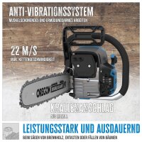 GÜDE Benzin Kettensäge KS 450-55 | 3,1 PS | 420 mm Schnittlänge | 495 mm Schwert