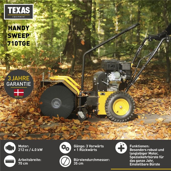 TEXAS Handy Sweep 710TGE E-Start 70cm Kehrmaschine Benzin Schneekehrmaschine