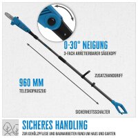 GÜDE Astkettensäge GAK 7118.1 Teleskop Hochentaster Astsäge Baumsäge 300 cm 30°