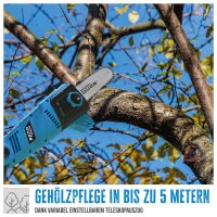 GÜDE Astkettensäge GAK 7118.1 Teleskop Hochentaster Astsäge Baumsäge 300 cm 30°
