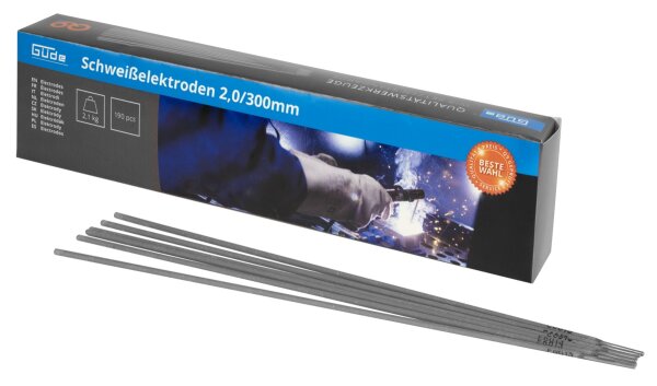 GÜDE Schweißelektroden Elektroden 190 Stück 2,0 / 300 mm Stabelektroden