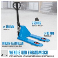 GÜDE GHW 2500-80 PU Gabelhubwagen Hubwagen Palettenwagen 2500 kg Tragkraft
