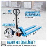 GÜDE GHW 2500-180 PU Gabelhubwagen Hubwagen Palettenwagen 2500 kg Tragkraft
