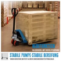 GÜDE GHW 2500-180 PU Gabelhubwagen Hubwagen Palettenwagen 2500 kg Tragkraft