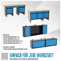 GÜDE Lochwand Set GL 1709 XL Rückwand 3-teilig Werkzeughalter 9x9 Lochmatrix