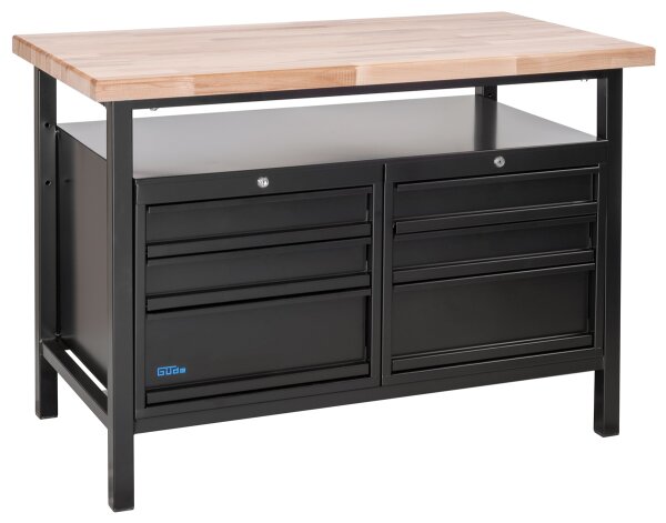Güde Werkbank P 1200 SS Black Line 1190 x 650 x 850 mm Robuste Profi-Qualität