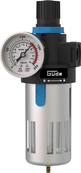 GÜDE Druckminderer 3/8 Zoll 10 bar für Druckluftsysteme Kompressoren 41078
