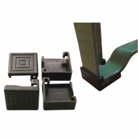 FLEIG Bodenschoner-Set zu Festzeltgarnituren 12er Set, Kunststoff, schwarz