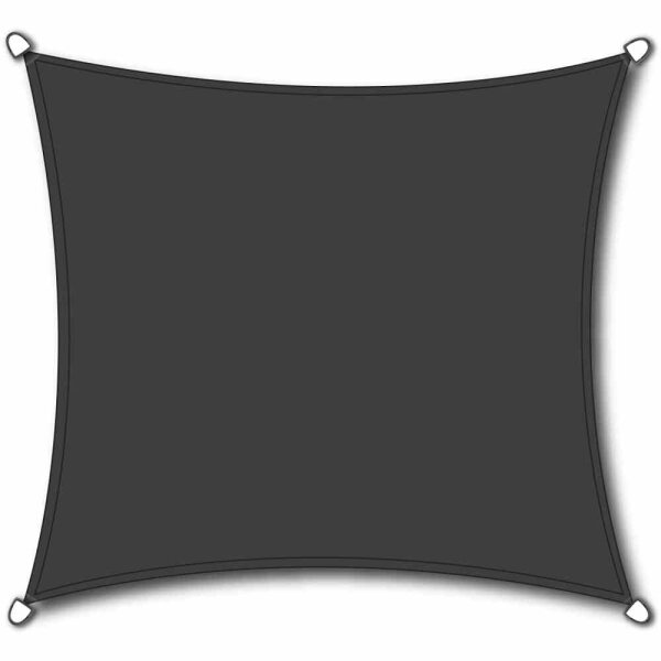 SIENA GARDEN Solino Sonnensegel grau 180g/m² HDPE, quadratisch, 3,6x3,6x3,6x3,6m