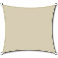 SIENA GARDEN Solino Sonnensegel ecru 180g/m² HDPE, quadratisch, 3,6x3,6x3,6x3,6m