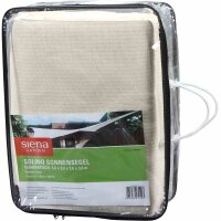 SIENA GARDEN Solino Sonnensegel ecru 180g/m² HDPE, quadratisch, 3,6x3,6x3,6x3,6m