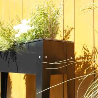 SIENA GARDEN Hochbeet Slim, 98 x 25 x 82 cm anthrazit, Metall pulverbeschichtet