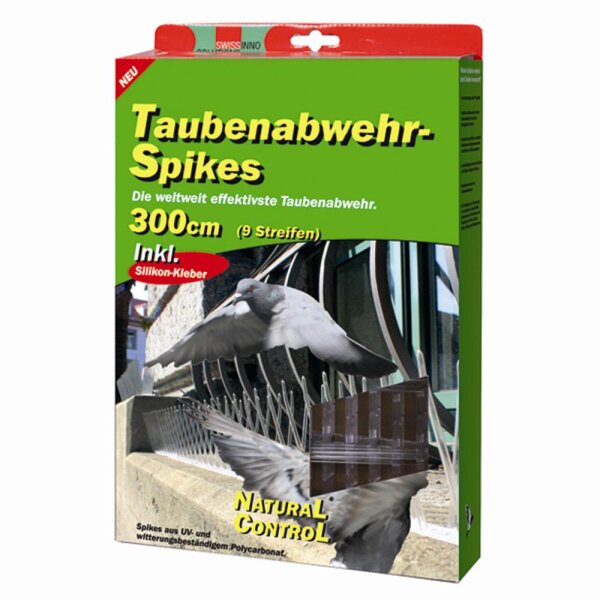 SWISSINNO 1740001 Taubenabwehrspikes 300 cm inkl. Silikonkleber