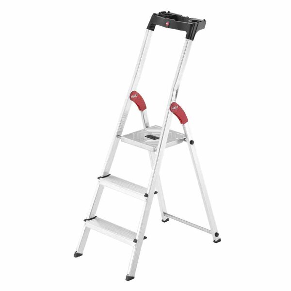 HAILO Aluminium-Sicherheitsleiter Haushaltsleiter „L60 EasyClix“ 3 Stufen