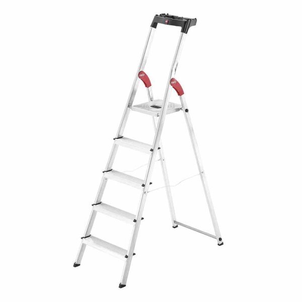 HAILO Aluminium-Sicherheitsleiter Haushaltsleiter „L60 EasyClix“ 5 Stufen