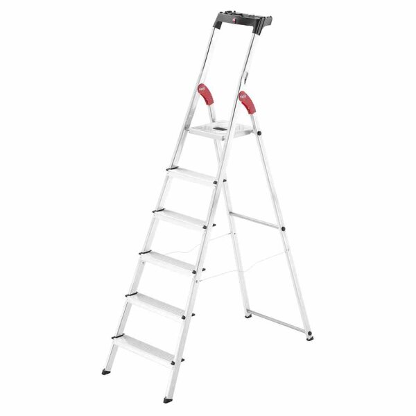HAILO Aluminium-Sicherheitsleiter Haushaltsleiter „L60 EasyClix“ 6 Stufen