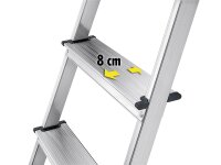 HAILO Aluminium-Sicherheitsleiter Haushaltsleiter „L60 EasyClix“ 6 Stufen