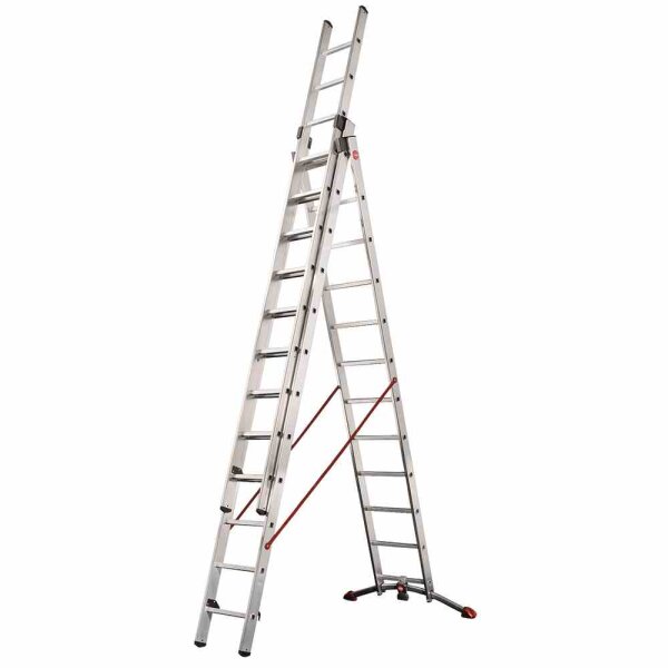 HAILO 9312-507 Kombileiter 3x12 Sprossen Aluminium