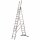 HAILO 9312-507 Kombileiter 3x12 Sprossen Aluminium