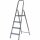 ALPFA Haushaltsleiter 4 Stufen Alu Aluminium Leiter Treppe 2,58m Arbeitshöhe