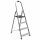 ALPFA Haushaltsleiter 4 Stufen Alu Aluminium Leiter Treppe 2,58m Arbeitshöhe