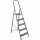 ALPFA Haushaltsleiter 5 Stufen Alu Aluminium Leiter Treppe 2,8m Arbeitshöhe