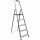 ALPFA Haushaltsleiter 5 Stufen Alu Aluminium Leiter Treppe 2,8m Arbeitshöhe