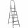 ALPFA Haushaltsleiter 6 Stufen Alu Aluminium Leiter Treppe 3,02m Arbeitshöhe