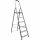 ALPFA Haushaltsleiter 6 Stufen Alu Aluminium Leiter Treppe 3,02m Arbeitshöhe