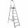 ALPFA Haushaltsleiter 7 Stufen Alu Aluminium Leiter Treppe 3,24m Arbeitshöhe