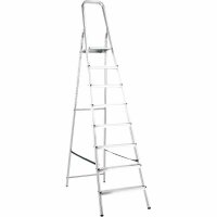 ALPFA Haushaltsleiter 8 Stufen Alu Aluminium Leiter...