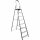 ALPFA Haushaltsleiter 8 Stufen Alu Aluminium Leiter Treppe 3,46m Arbeitshöhe