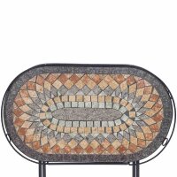 SIENA GARDEN Serviertisch Prato 41x67,5x60 cm klappbar Mosaikoptik Gartenmöbel