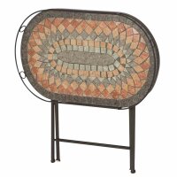 SIENA GARDEN Serviertisch Prato 41x67,5x60 cm klappbar Mosaikoptik Gartenmöbel