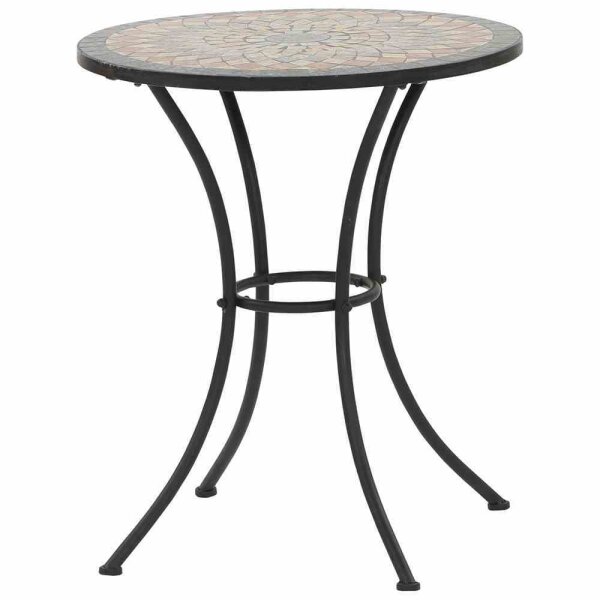 SIENA GARDEN Tisch Prato Ø 60x71 cm rund Mosaikoptik Gartentisch Gartenmöbel