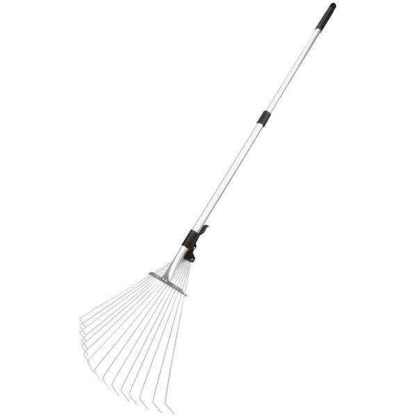 SIENA GARDEN Teleskop-Laubrechen 154 cm Alu-Stiel, 25 mm