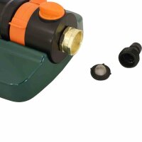 SIENA GARDEN Vario Viereckregner 3500 Metall mehrfach verstellbar orange/grün