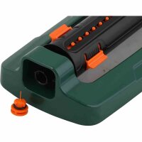 SIENA GARDEN Vario Viereckregner 3500 Metall mehrfach verstellbar orange/grün