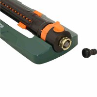 SIENA GARDEN Vario Viereckregner 3500 Metall mehrfach verstellbar orange/grün