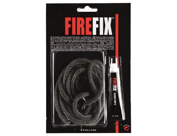 FIREFIX Keramikkordel Ø 6 mm, 2 m mit Kleber