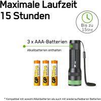 GP Taschenlampe 300 lm 100m,IPX4,inkl. Batterie