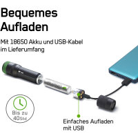 GP Akku-Taschenlampe 650 lm 135m,IPX7,inkl.Akku