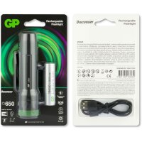 GP Akku-Taschenlampe 650 lm 135m,IPX7,inkl.Akku