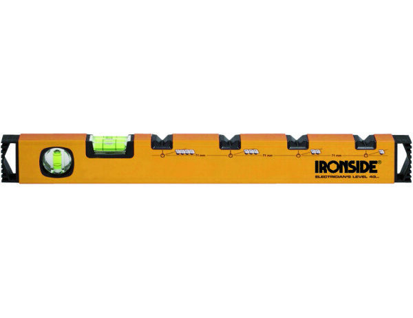IRONSIDE Elektriker Wasserwaage 48cm, 2 Libellen, Alu