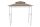 SIENA GARDEN Dach taupe zu BBQ Pav. #H, #I, 100% Polyester
