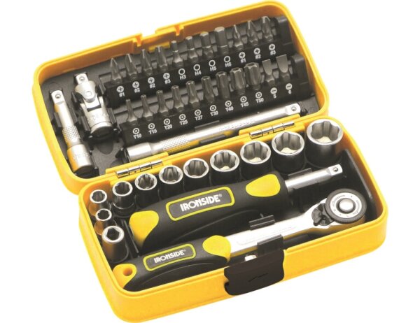 IRONSIDE Bit-Steckschl.-Satz 38tlg in Kunststoffbox