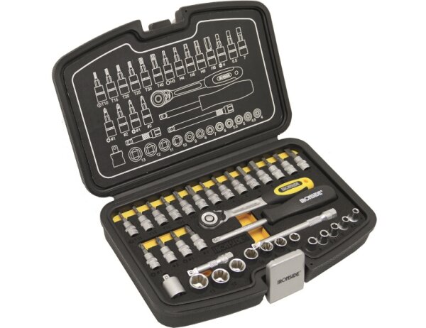 IRONSIDE Profi Steckschl.Set 35tlg 6,35mm(1/4) Flank Drive
